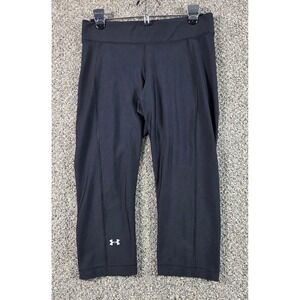 Under Armour Athletic Pants Womens L Black Excellent Capri Fitness‎ Sporty Loose